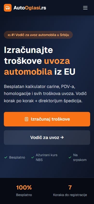 AutoOglasi.rs na mobilnom telefonu