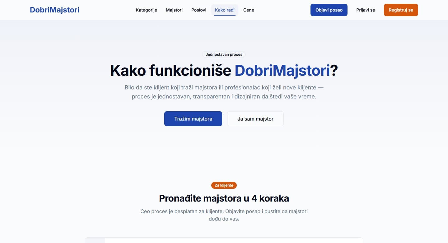 DobriMajstori — Kako funkcioniše